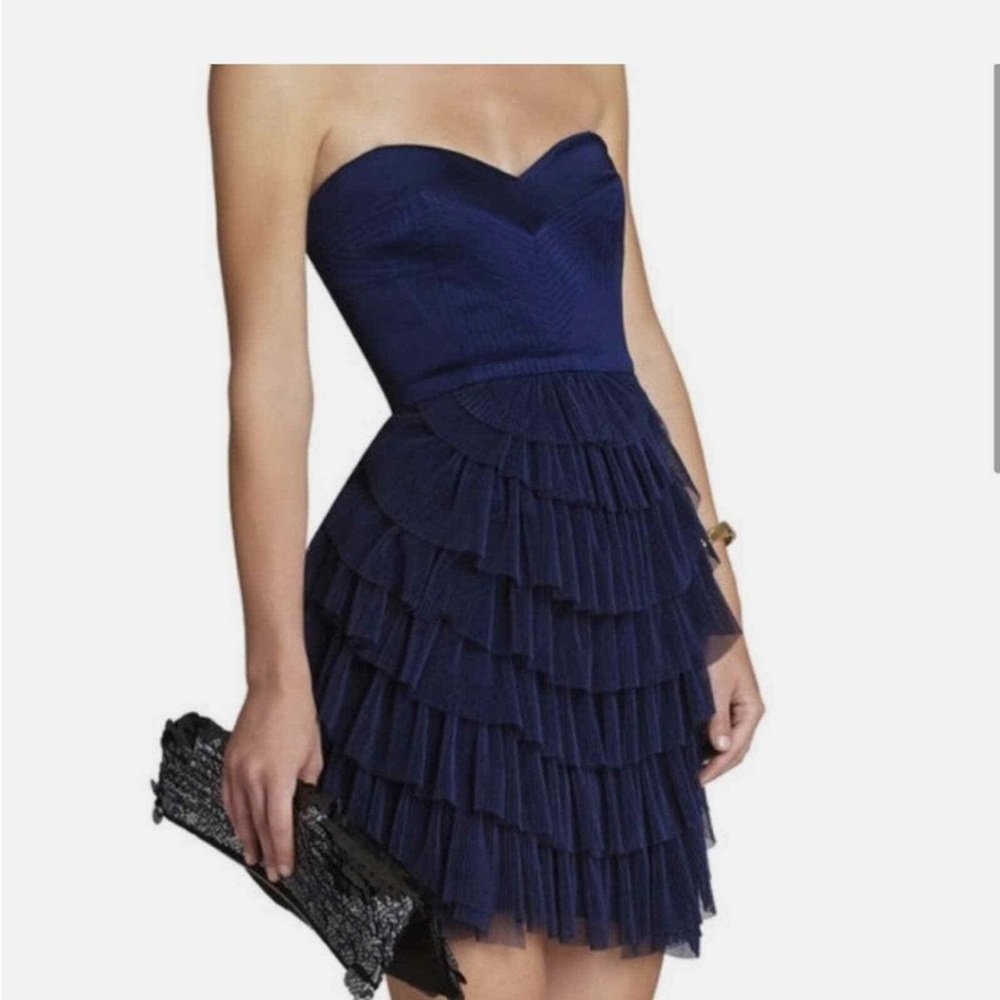 BCBG MAXAZIRA NAVY COCKTAIL DRESS size 6